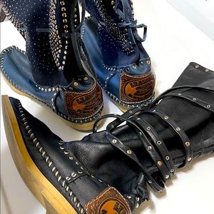 SOLD  2 pair of handmade in italy boots & handbag